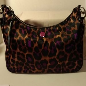 Coach Ocelot Print Convertible Hobo W/FREE Wallet